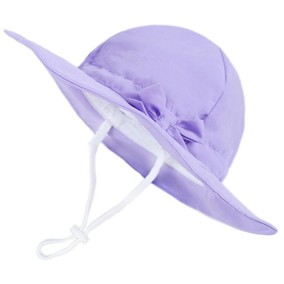 TAIAOJING Baby Girl Sun Hat With Sunscreen Outdoor Adjustable Toddler Beach Hat With Wide Brim Bucket Hats For Kids Leisure 2-4Y