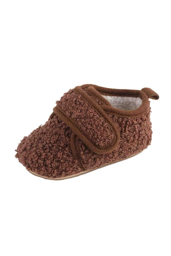 Baby Girls Boys Booties Soft Non- Sole Winter Warm Cozy Toddler First Crib Shoes Trendy Footwear 0-6 Months