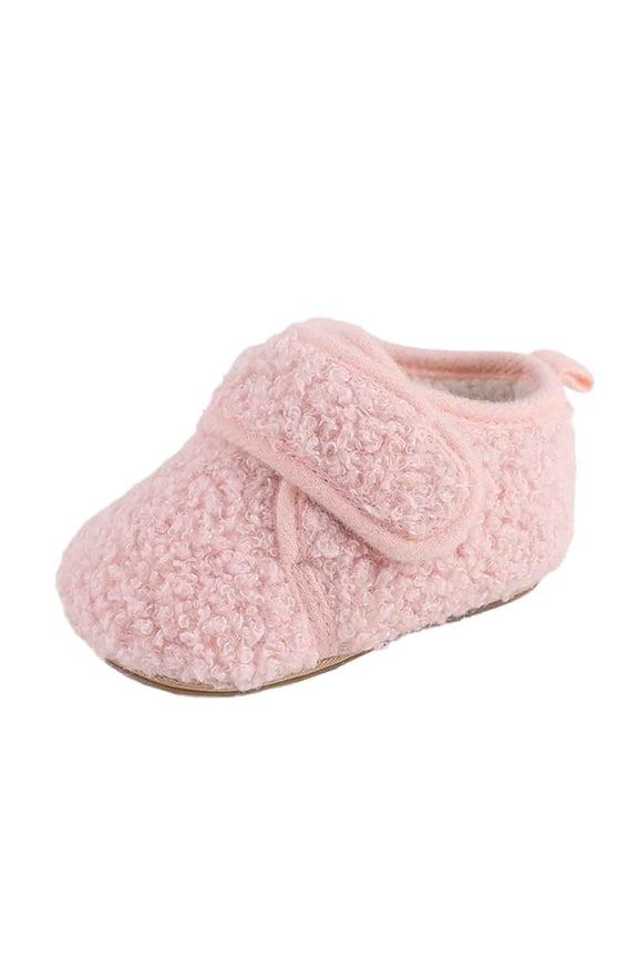 Baby Girls Boys Booties Soft Non- Sole Winter Warm Cozy Toddler First Crib Shoes Versatile Footwear 0-6 Months