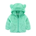 thumbnail image 1 of TAIAOJING Baby Girls Boys Hooded Jacket Sweatshirt Jackets Coats Kids Hooded Flannel Coat&jacket Warm Winter Clothes 4-5 Years, 1 of 4