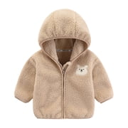 Baby Girls Boys Hooded Jacket Toddler Windproof Cartoon Hooded Coat Jacket Child Outerwear Jacket Warm Winter Clothes 3-4 Years