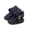 thumbnail image 1 of TAIAOJING Baby Girls Boys Star Print Booties Soft Non- Sole Winter Warm Cozy Toddler First Crib Shoes Cute Footwear 9-18 Months, 1 of 9