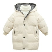 TAIAOJING Baby Girls' Hooded Jacket Toddler Kids Winter Thick Warm Parkas Windproof Outwear Windbreaker Coat 2-3 Years