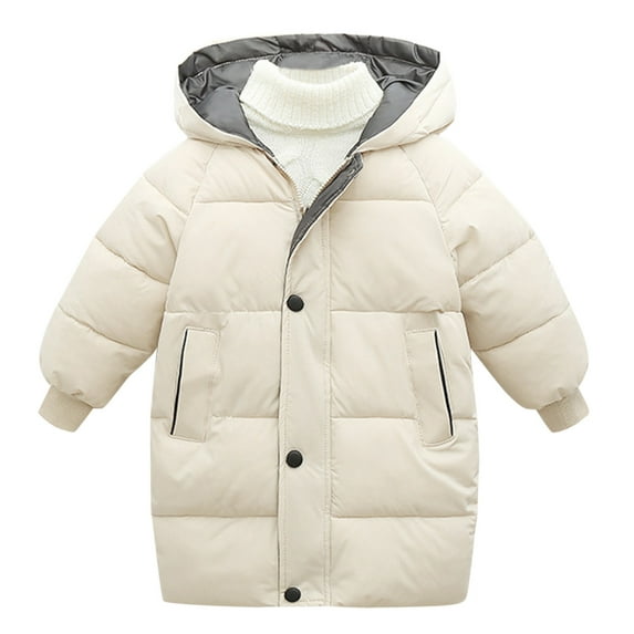 TAIAOJING Baby Girls' Hooded Jacket Toddler Kids Winter Thick Warm Parkas Windproof Outwear Windbreaker Coat 2-3 Years