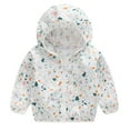thumbnail image 1 of TAIAOJING Baby Girls Jacket Toddler Boys Sunscreen Printing Cartoon Hooded Outerwear Zipper Coats Outwear Clothes 4-5 Years, 1 of 2