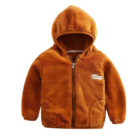 TAIAOJING Baby Girls Jacket Toddler Kids Boys Casual Zip Up Solid Coat Long Sleeve Lightweight Cute Thicken Snowsuit Outwear Clothes 18-24 Months