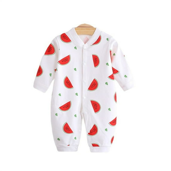 TAIAOJING Baby Romper Jumpsuit Babys Newborn Infant Girls Boys Spring Winter Floral Animals Fruits Long Sleeve Jumpsuit Clothes Outfit 9-12 Months