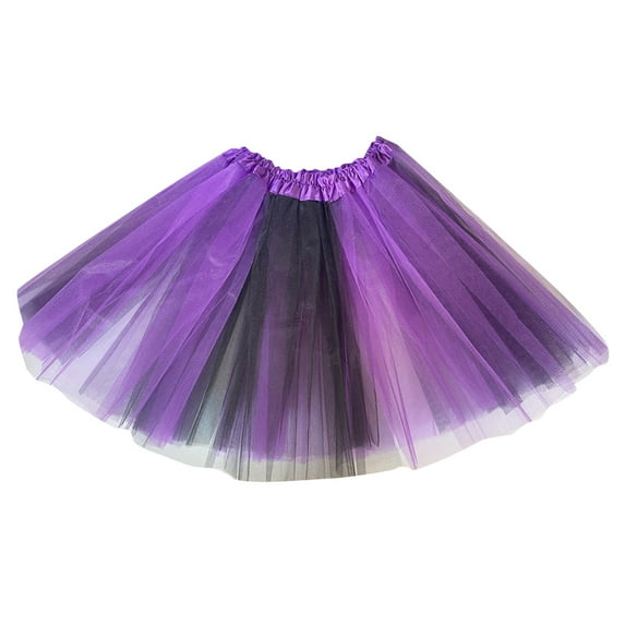 TAIAOJING Ballet Tulle Rainbow Tutu Skirt for Little Girls Toddler Kids Baby Dancing Princess Skirt Color Block Tulle Ballet Tutu Outfits 2-8 Years