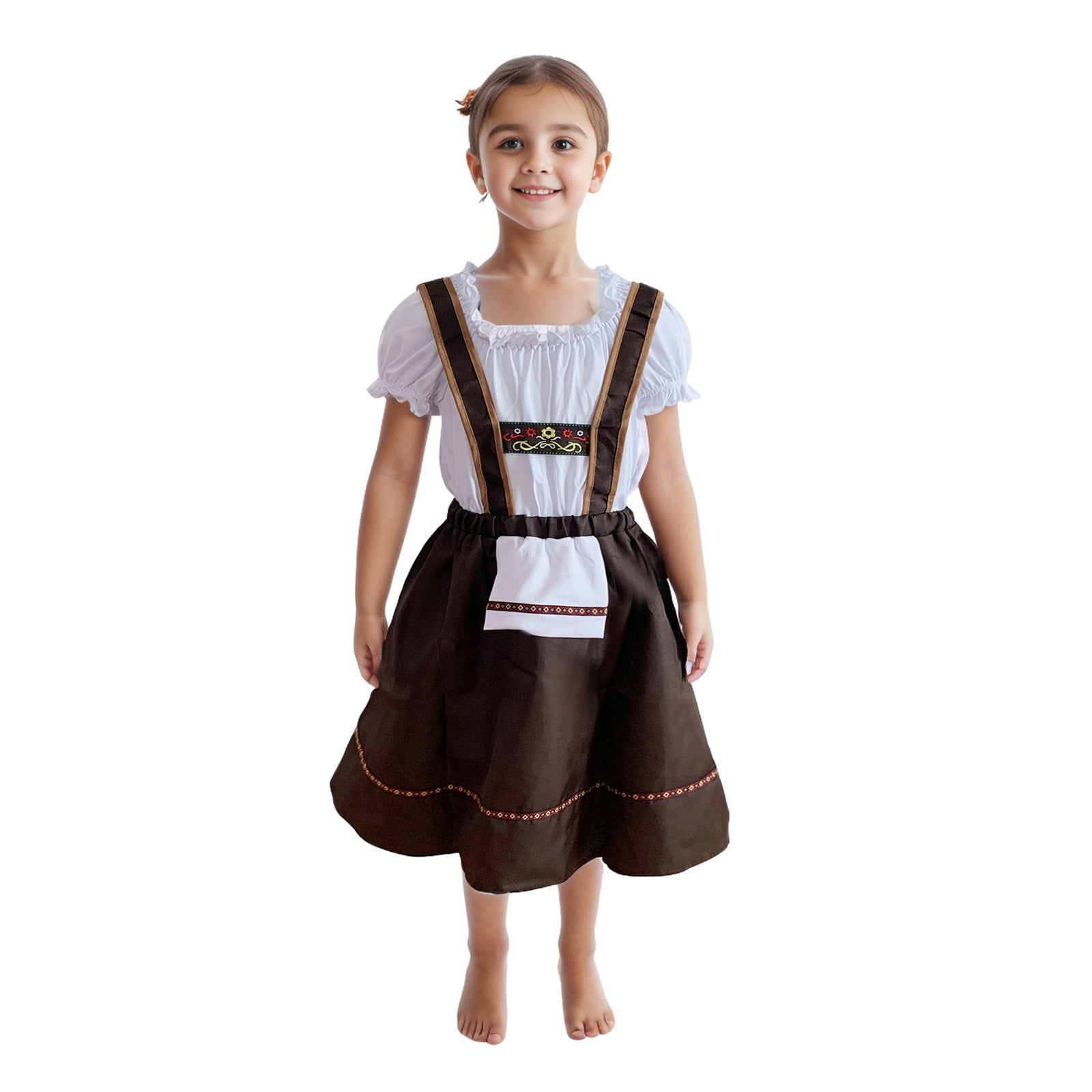 German Ruffles TAIAOJING Bavarian Oktoberfest Dirndl Comfy Maid Uniform Clothes Outfit ...