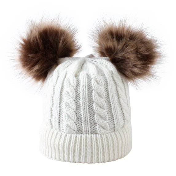 TAIAOJING Beanie Hats for Women Men Cotton Lined Boys Girls Hat Cap Hat Knitted Kids Pom Winter Toddler Hat Baby Hats