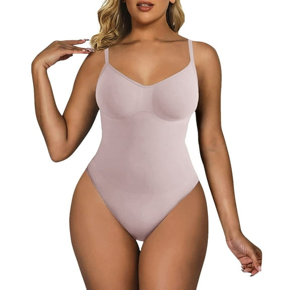 TAIAOJING Bodysuit for Women Tummy Control Shapewear Seamless Bodysuit Belly Lifting Plus Size Thong Briefs Suspenders Tight Corset Bodysuit Body Shaper