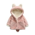 thumbnail image 1 of TAIAOJING Bomber Jacket for Girls Boys Coat Baby Winter Hoodie Girls Outwear Toddler Warm Boys Thicken Windproof Girls Coat& Thermal Coat 18-24 Months, 1 of 4