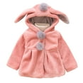 thumbnail image 1 of TAIAOJING Winter Coats for Kids with Hoods Toddler Winter Warm Thick Cotton Long Sleeve Rabbit Ear Clothes Jacket for Baby Boys Girls 18-24 Months, 1 of 9