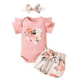 thumbnail image 1 of TAIAOJING Bow Tops + Ribbed Shorts Outfit Set (Baby Girl) 2-Piece, 1 of 8