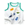 thumbnail image 1 of TAIAOJING Boy Girl New Cozy T-Shirts Cartoon Flower Printed Sleeveless O-Neck Stylish Tshirts Casual Vest Top For 2-10 Years Slim-Fit Trendy Clothes, 1 of 3