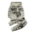thumbnail image 1 of TAIAOJING Boys Cute T Shirt Pants Set Kids Tops Pattern Toddler Baby Pants 2PCS Clothes Style Letter Hood Print Outfits Cute Clothes S, 1 of 6