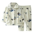 thumbnail image 1 of TAIAOJING Boys Girls Fuzzy Pants Set Outfits Kids Boys Pajamas Set Warm Winter Fall Sleepwear Soft Tops Pants Sets With Pockets 3-4 Years, 1 of 4