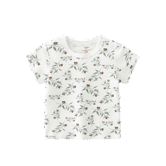 TAIAOJING Boys Short Sleeve T-Shirts For Toddler Soft Casual Tees With Prints For Everyday Wear And Outdoor Activities Stylish 12-18M