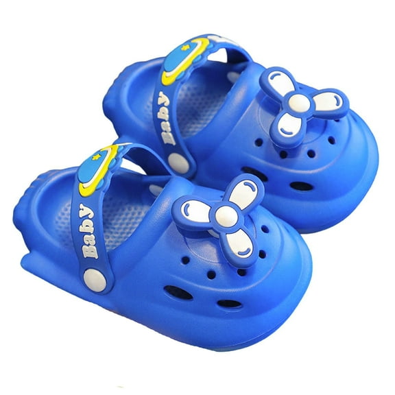 TAIAOJING Boys Slippers For Toddlers Kids Soft Sole Airplane Design Casual Summer Shoes Comfortable Lightweight Breathable For Daily Wear Stylish 4-5Y