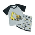 thumbnail image 1 of TAIAOJING Boys Summer Outfits Sets Short Sleeve Casual Play Clothes Dinosaur Print O-Neck T-Shirt And Shorts Outfits Sets Toddler Kids Soft 2-3Y, 1 of 2