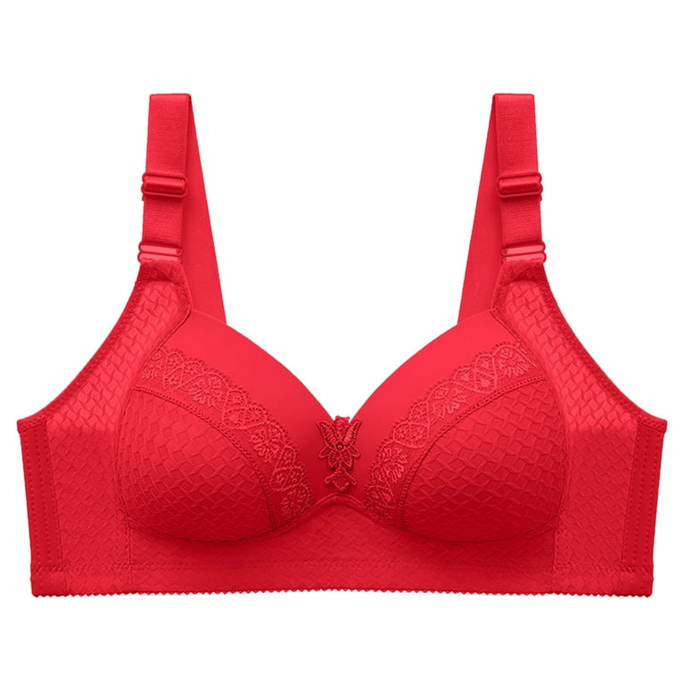 TAIAOJING Push Up Bras for Women B Cup Soft Push Up Lace Lace Comfortable  Ladies Adjustable Unwired Medium Thick Cup Bra Brassiere 