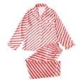 thumbnail image 1 of TAIAOJING Christmas Striped Print Pajamas Set Family Pajamas Pants Christmas Family Daddy Blouse Men Loungewear Sleepwear And Matching Print Pajamas Long Sleeve Shirts With Button, 1 of 6