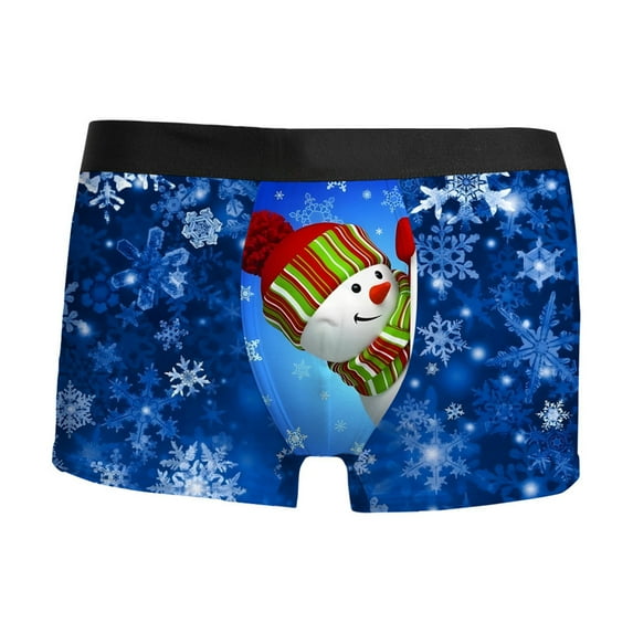 TAIAOJING Classic Boxers Shorts Mens Christmas Digital 3D Printing Breathable Comfortable Boyshort Underwear