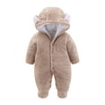 thumbnail image 1 of TAIAOJING Coat For Toddler Baby Boys Girls Winter Cute Warm Jumpsuit Romper Outwear Hoodies Coat 6-9 Months, 1 of 2