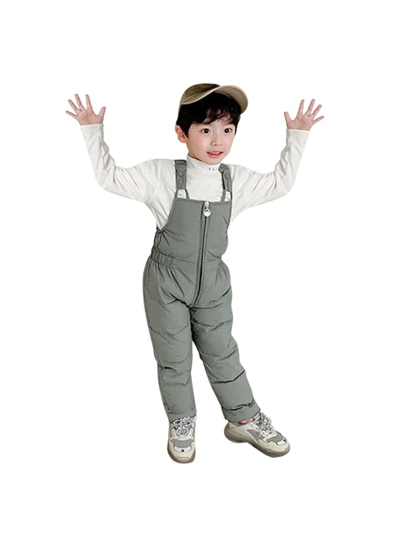 Coat For Toddler Baby Boys Girls Windproof Pants Thicken Ski Outdoor Winter Overalls Suspender Children's Trousers jacket Hoodies Coat 12-24 Months