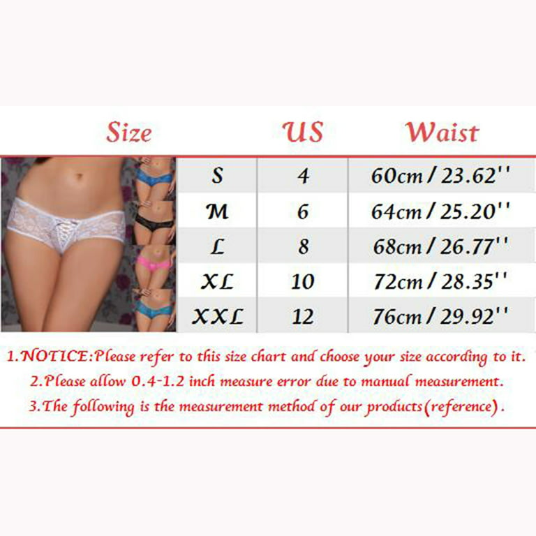 TAIAOJING Cotton Underwear For Women - 6 Pack Lace Panties Lingerie  Underwear Underpants
