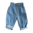 thumbnail image 1 of TAIAOJING Denim Joggers for Girls Boys Kids Toddler Pants Baby Boy Girl Jeans Casual High Waisted Pant Straight Denim Jean Trousers Fall Trousers 12-18 Months, 1 of 1