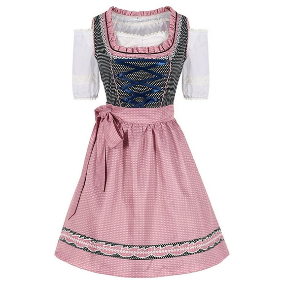 TAIAOJING Dirndl Dresses Women Traditional German Oktoberfest Elegant Dress Performance Clothes Stage Performance Carnival