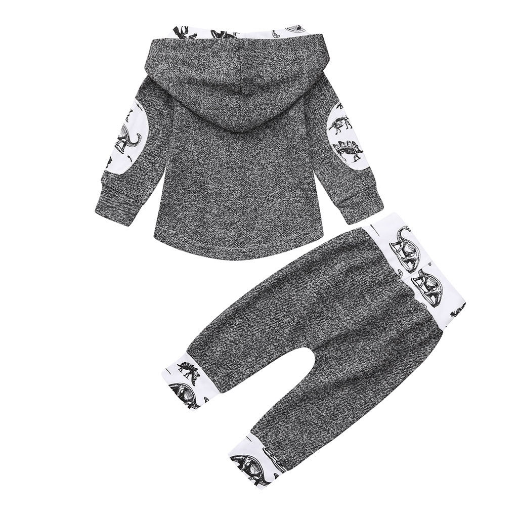 TAIAOJING Fall/Winter Baby Boy Girl Clothes Dinosaur Print Hoodie