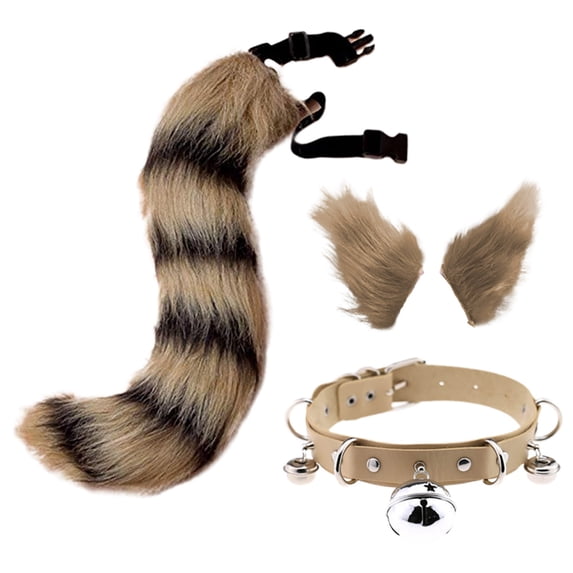 TAIAOJING Faux Animal Ear Headband & Tail Set Costumes Accessor