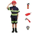 thumbnail image 1 of TAIAOJING Fireman Children Party Fire Chief Outfits Clothes 3PCS Set School Toy Accessories Campus Set, 1 of 4