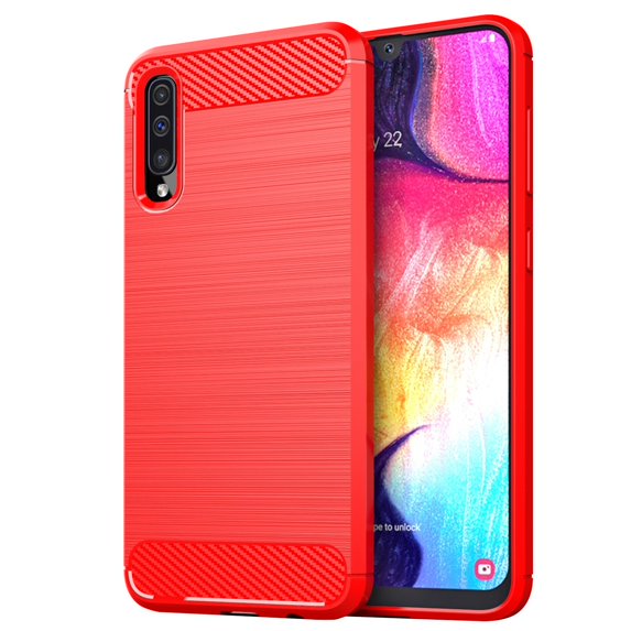TAIAOJING For Samsung Galaxy A50 Case Brushed Texture Shockproof Phone Case 6.4 Inch