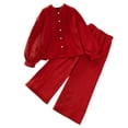 thumbnail image 1 of TAIAOJING Girl Pants Sets Two Pieces Toddler Long Sleeve Green Tops And Pants 2Pcs Clothes Set For Children Clothes Outfits 11-12 Years, 1 of 6