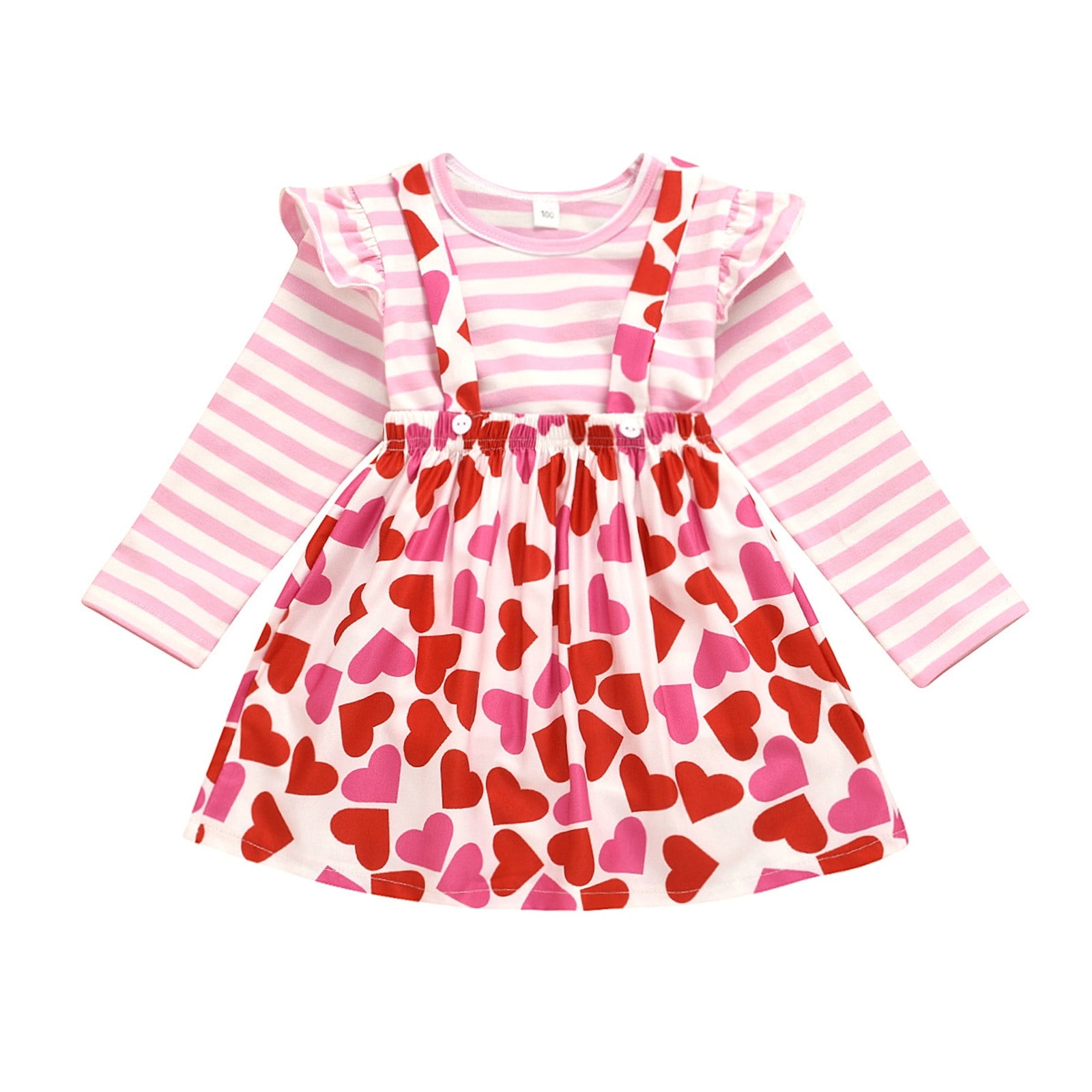 TAIAOJING Girls 2 Piece Outfits Baby Girls Heart Print Autumn