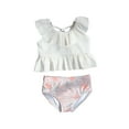 thumbnail image 1 of TAIAOJING Girls Bathing Suits 2 Piece Swimsuit Ruffle Flower Girl's Swimwear 4-5 Years, 1 of 9