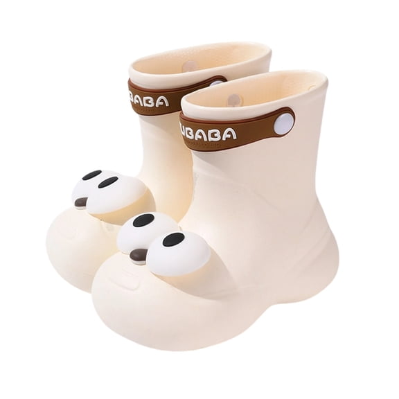 TAIAOJING Girls Boots For Outdoor School Play Comfortable Mid Calf Flat Heel Toddler To Kids Footwear For Summer Fall Boho D