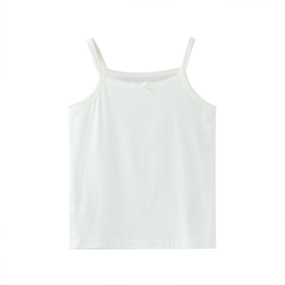 TAIAOJING Girls Crop Top Short Sleeve Summer T Shirt Toddler Kids Dance Tank Top Racerback Crop Tank Top Soild Sleeveless Sports Dance Top Ballet Gymnastics Dancewear 6-7 Years