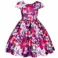 thumbnail image 1 of TAIAOJING Girls' Dress Summer Girls' New Short Sleeved Children's Skirt Elegant Casual Dress Sundress Daily Wear., 1 of 7