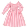 thumbnail image 1 of TAIAOJING Girls Dress for Kids Toddler Girls Long Sleeve Solid Princess Dress Dance Party Dresses Clothes Casual Sundress 3-4 Years, 1 of 8