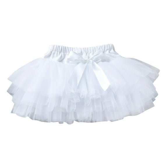 TAIAOJING Girls Dresses Baby Soft Fluffy Tutu Skirt Shorts Solid Bowknot Party Carnival Mesh Tulle Tutu Skirt 3-6 Months