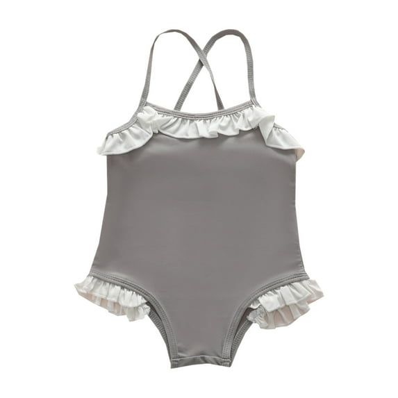 TAIAOJING Girls One Piece Swimsuit Toddler Summer Sleeveless Fashion Ruffles Swimwear Bikini For Children Clothes Girl's Bathing Suit 4-5 Years