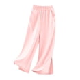 thumbnail image 1 of TAIAOJING Girls Pants Summer Lightweight Wide Leg Casual Outfits Sets For Toddler To Teen Cozy 4-5Y, 1 of 5