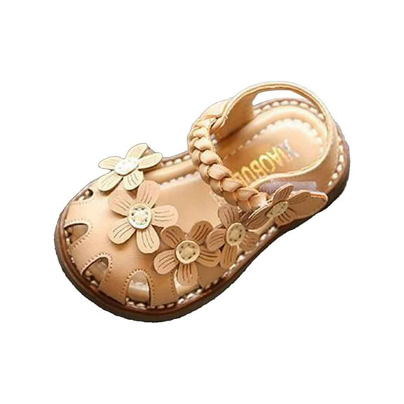 TAIAOJING Girls Sandals Toddlers 1-4 Years Breathable Lightweight Casual Outdoor Summer Shoes For Baby Girls Comfortable Everyday Footwear Boho 3-3.5Y