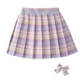 thumbnail image 1 of TAIAOJING Girls Skirts Autumn Plaid Children's Skirts Primary School Girls Children Autumn Half Pleated Skirt Suit For 4-5 Years, 1 of 3