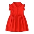 thumbnail image 1 of TAIAOJING Girls Summer Dresses Casual Sleeveless Dress For Toddler To Teen Elastic Waist Comfortable Play Outfits Sets Cute 5-6Y, 1 of 9