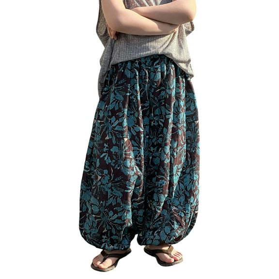 TAIAOJING Girls Summer Pants Lightweight Proof Loose Fit Casual Trousers For Toddlers Kids Everyday Wear Comfortable Breathable Outfits Sets Classic 9-10Y